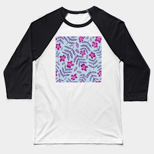 Pink and purple very peri marbled flowers Baseball T-Shirt